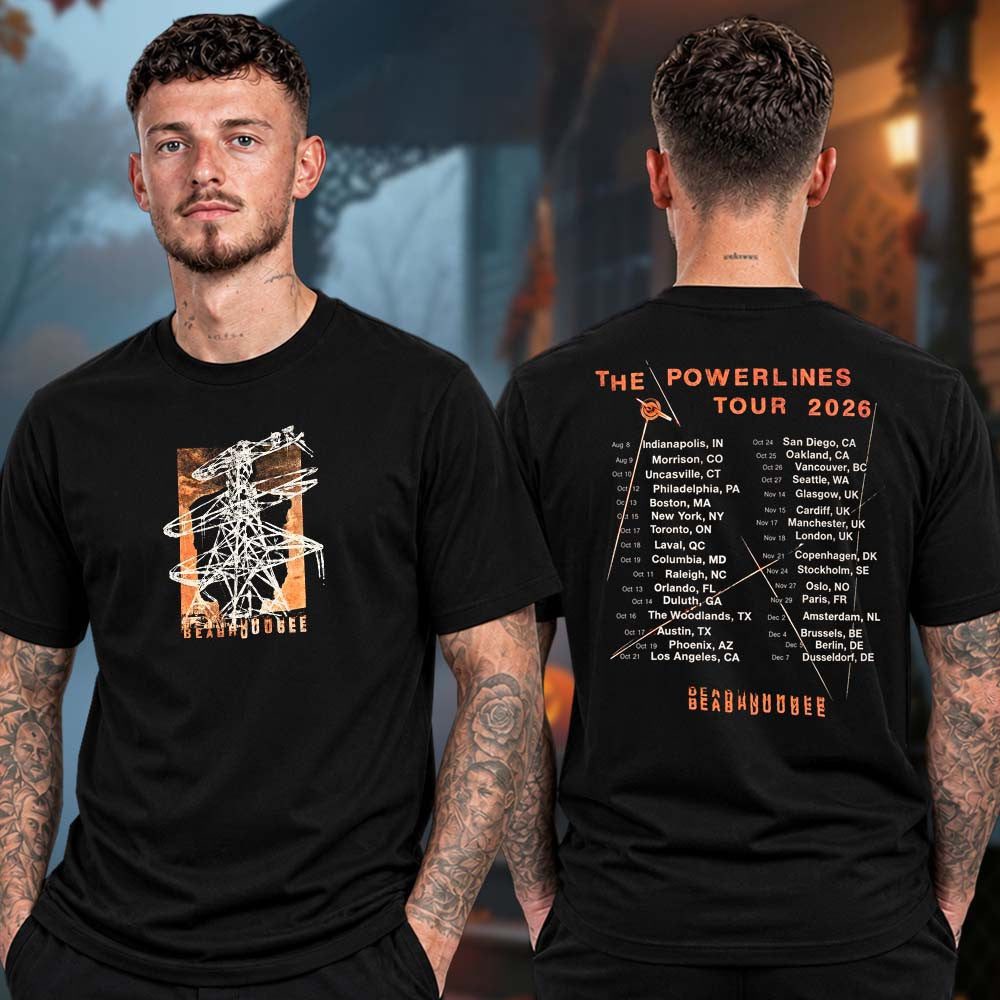 Beabadoobee Merch The Powerlines Tour 2026 Dateback T-Shirt Presents For Beabadoobee Fans - Foxy23shop