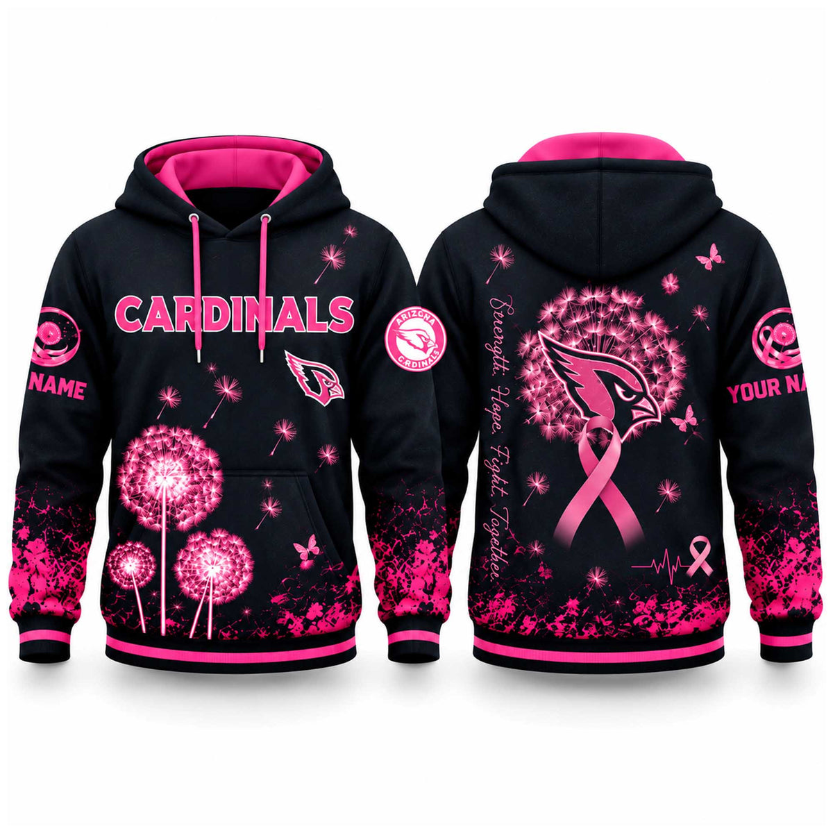 Custom Arizona Cardinals Breast Cancer Awareness Hoodie 2026 Cardinals Apparel - Foxy23shop