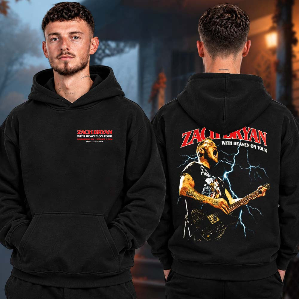 Zach Bryan Foxborough MA Event Hoodie Zach Bryan Apparel Music Lovers Gifts - Foxy23shop