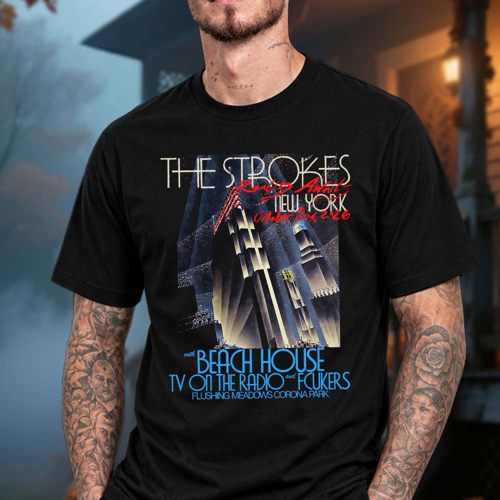 The Strokes Queens New York Event T-Shirt The Strokes Clothes Presents For Boyfriend - Foxy23shop