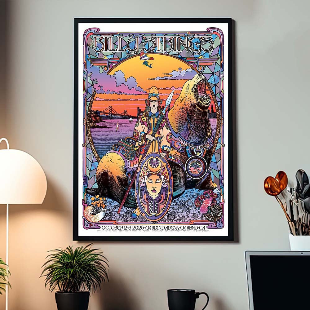 Billy Strings Oakland CA 2026 Event Poster Billy Strings Poster Presents For Fans - Foxy23shop