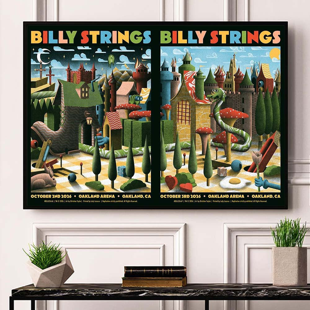 Billy Strings Oakland CA Night 1 And 2 Combined Canvas 2026 Billy Strings Concert Poster Gift For Fans - Foxy23shop