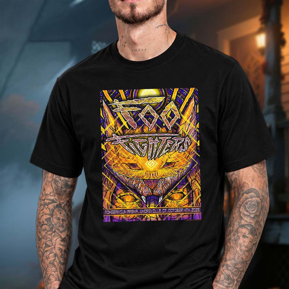 Foo Fighters Uncasville CT Event Poster T-Shirt Foo Fighters Clothing Presents For Boyfriend - Foxy23shop