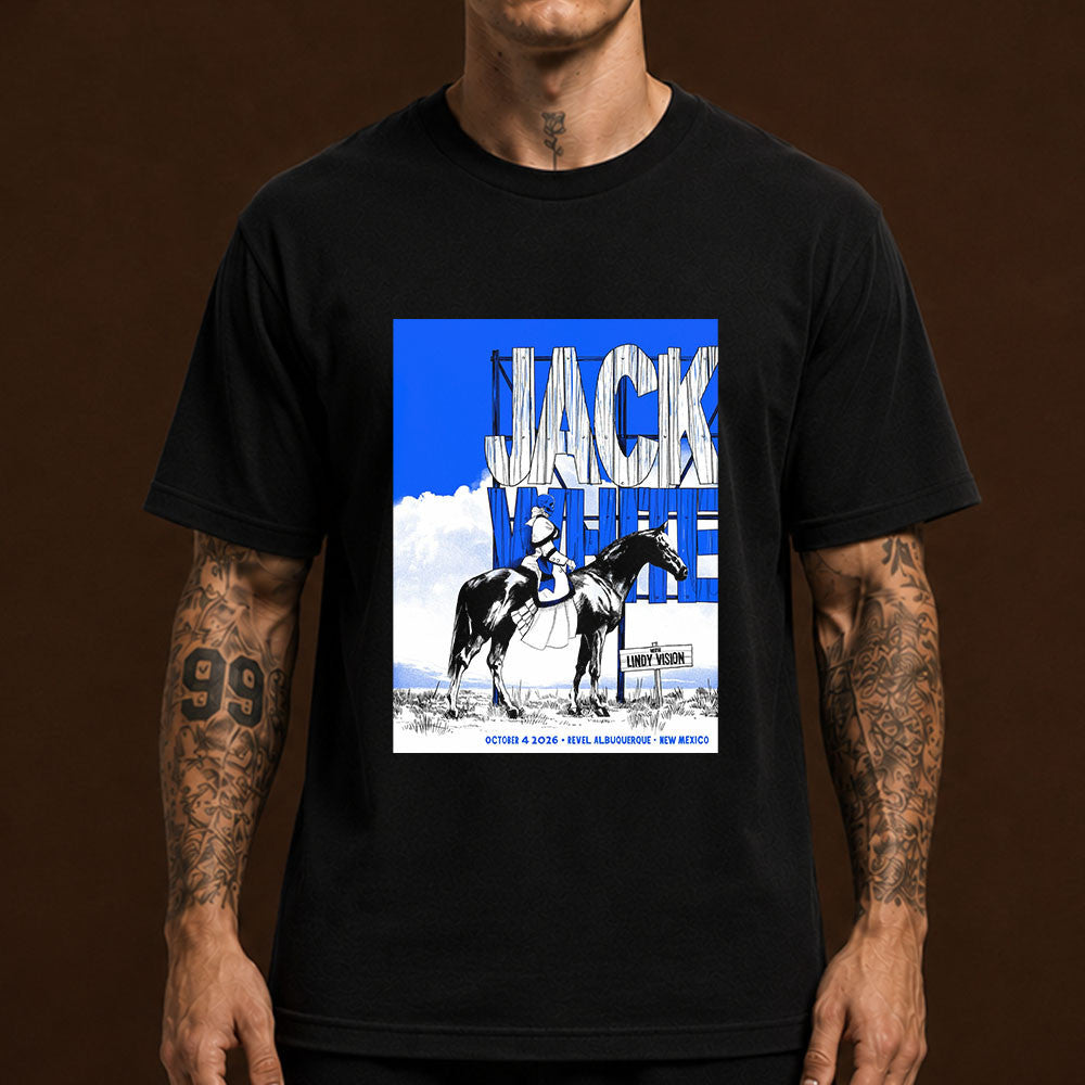 Jack White New Mexico 2026 Event Poster T-Shirt Presents For Jack White Fans - Foxy23shop
