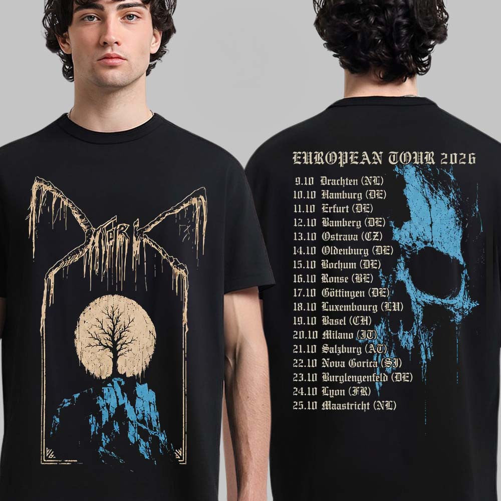 Mork European Tour 2026 Merch Schedule Dates T-Shirt Mork Clothes Gift Ideas For Music Lovers - Foxy23shop