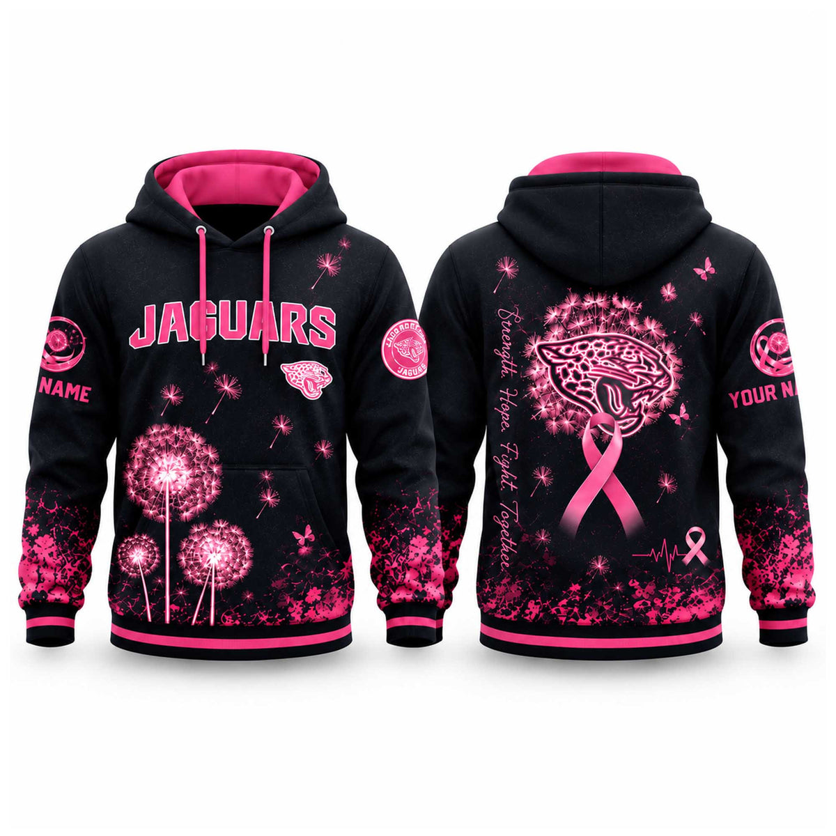 Personalized Jacksonvillie Jaguars Breast Cancer Awareness Hoodie 2026 Jaguars Apparel Fan Gear - Foxy23shop