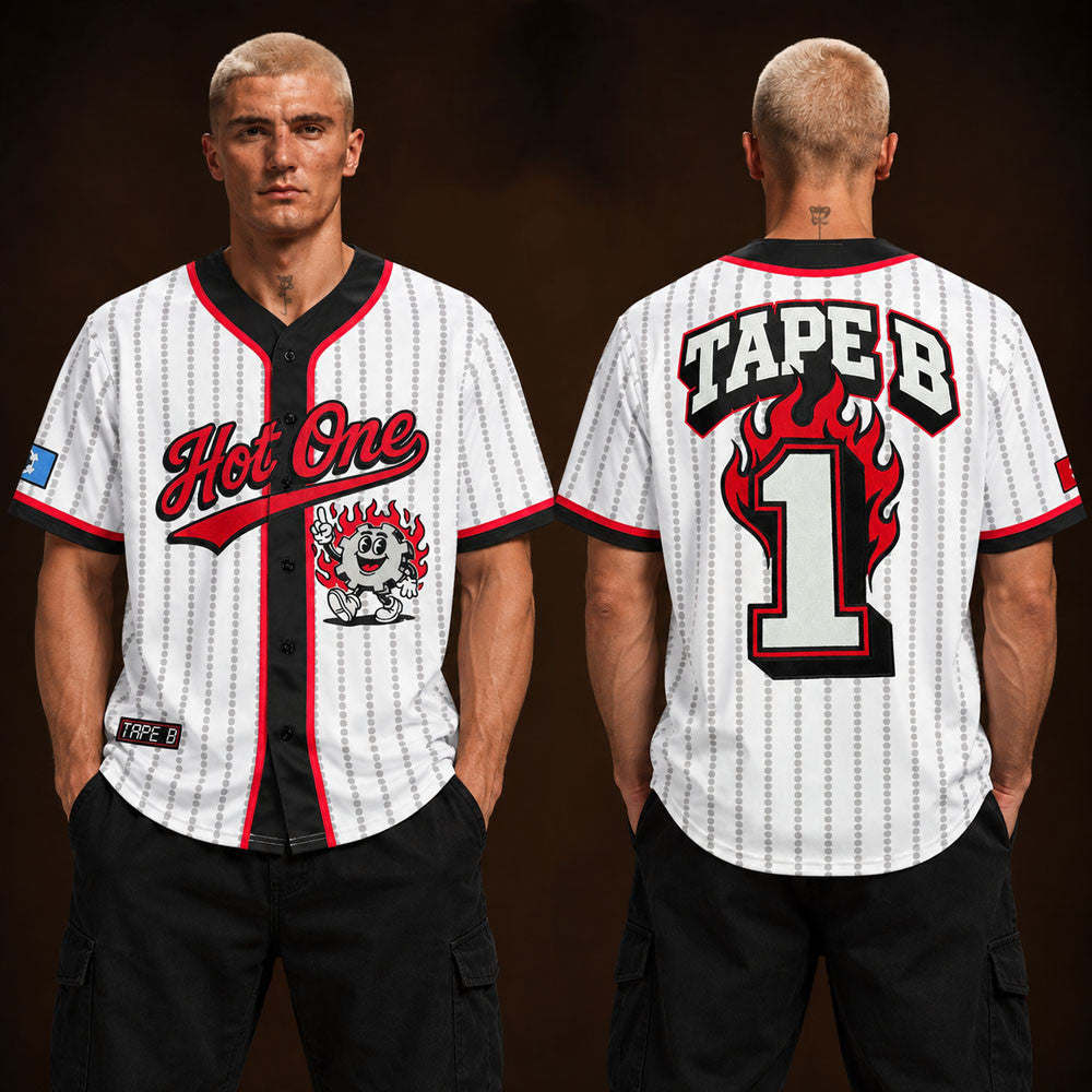 Tape B Hot One Baseball Jersey Tape B Clothing Presents For Music Lovers - Foxy23shop