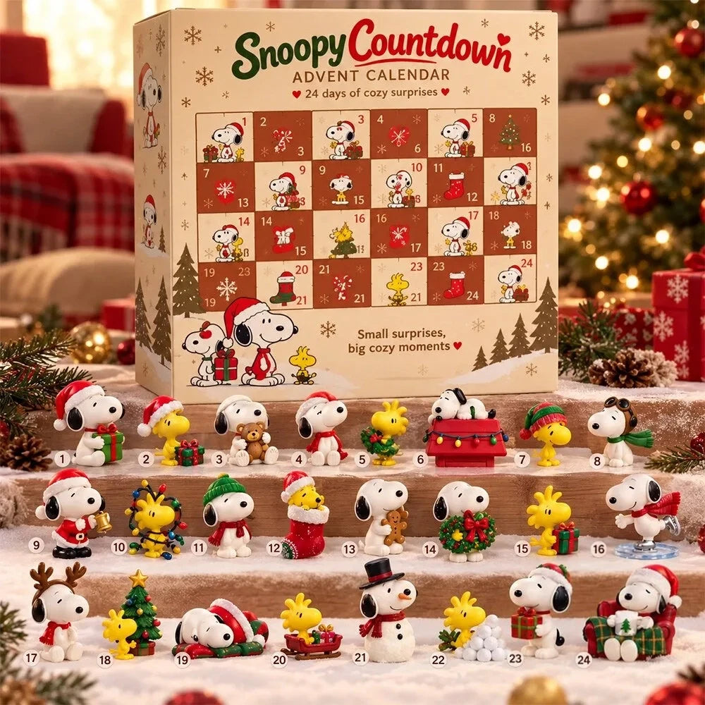 Peanuts Snoopy Christmas Countdown Advent Calendar 2026 Xmas Gifts For Snoopy Lovers - Foxy23shop