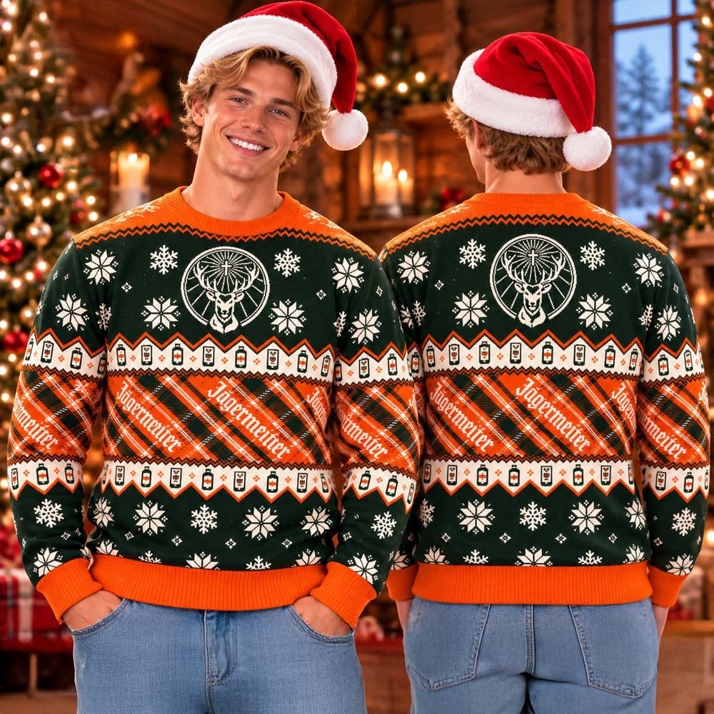 Jagermeister UK Christmas Jumper Holiday Ugly Sweater Christmas Merch Gifts For Brother - Foxy23shop