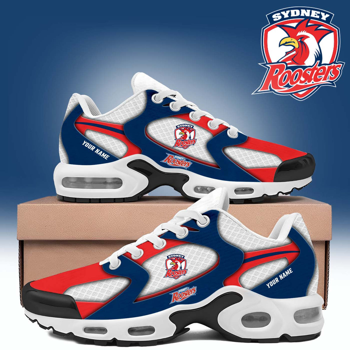 Custom Sydney Roosters 2026 NRL Premiers Sneakers Sydney Roosters Shoes Gifts Idea - Foxy23shop