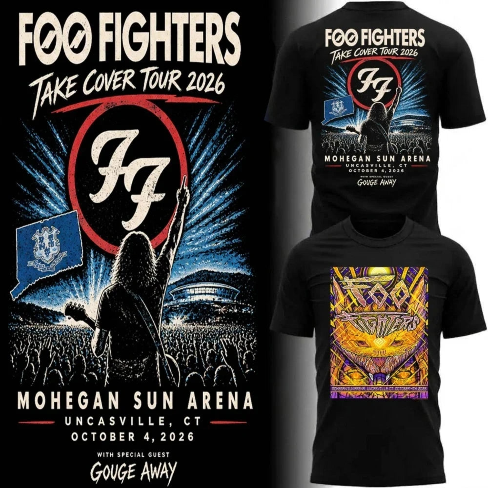 Foo Fighters Merch Take Cover Tour 2026 Shirt Mohegan Sun Arena Concert Clothing - Foxy23shop
