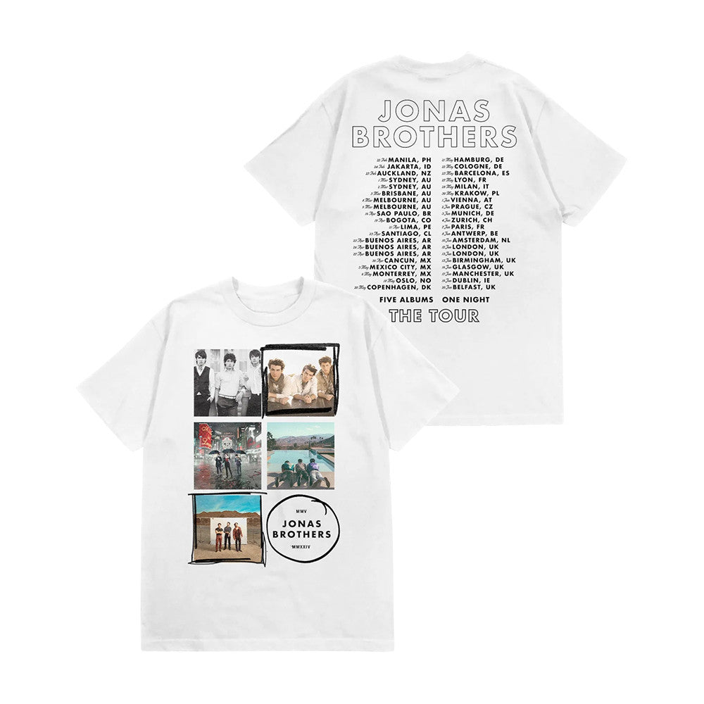 Jonas Brothers Merch Album White T-Shirt Best Presents For Jonas Brothers Lovers - Foxy23shop