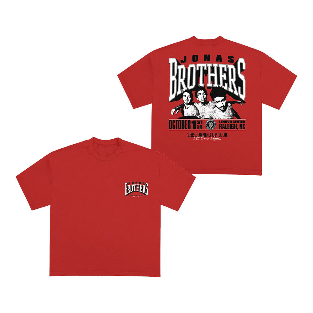 Jonas Brothers Merch Burning Up All Over Again Red Shirt Unique Gifts For Nick Jonas Lovers - Foxy23shop
