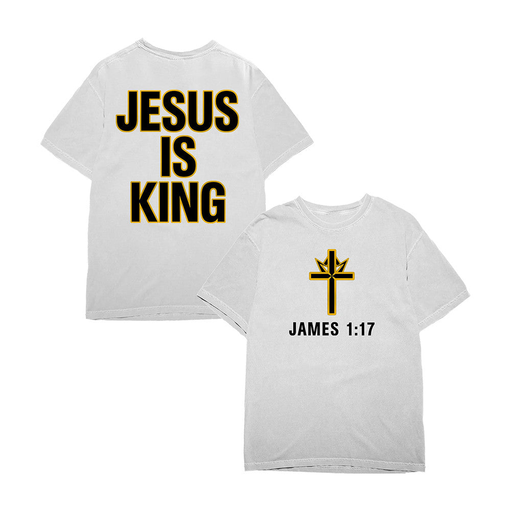 Kid Rock Merch Jesus Is King White T-Shirt Present Ideas For Music Buffs - Foxy23shop