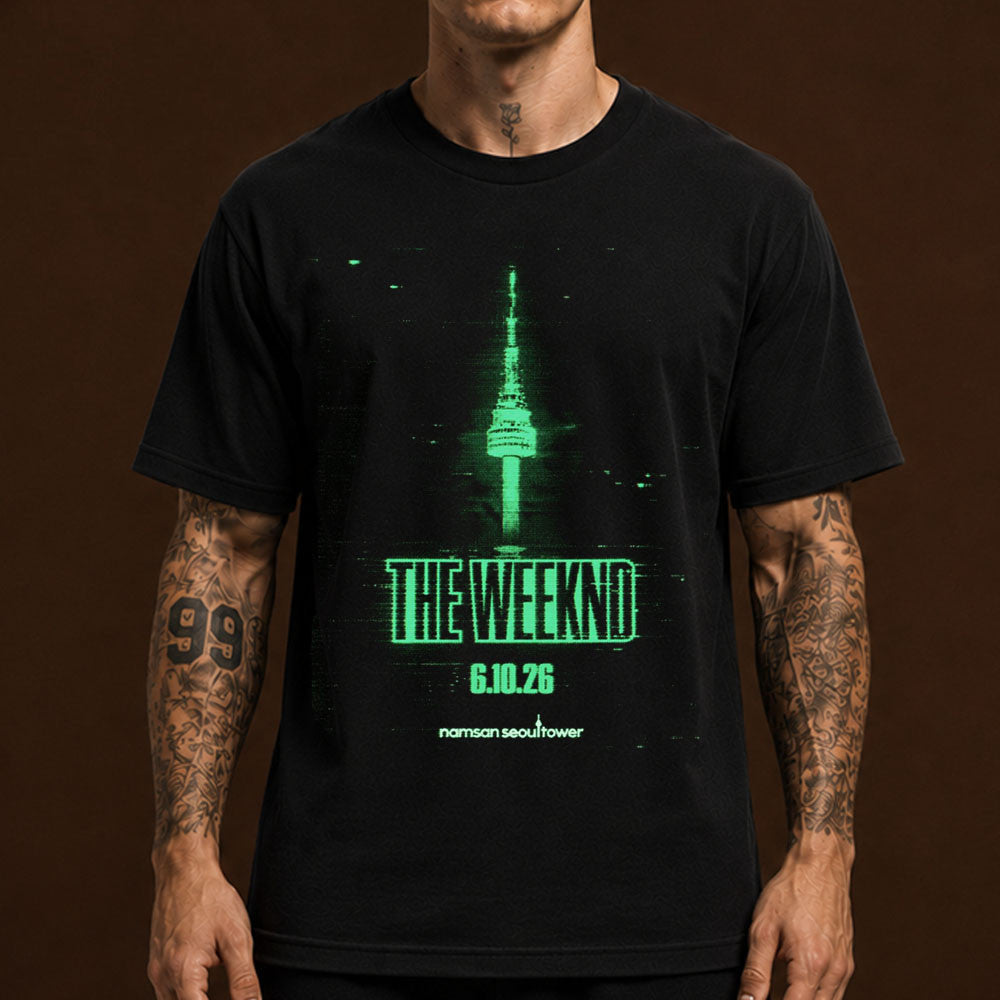The Weeknd Seoul 2026 Event Poster Black T-Shirt The Weeknd Merch Gifts For Music Lovers - Foxy23shop