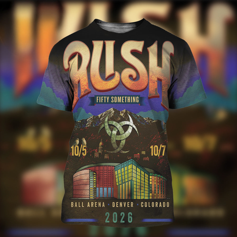 Rush Denver CO Event Poster T-Shirt Rush Concert Tee Presents For Rock Enthusiasts - Foxy23shop