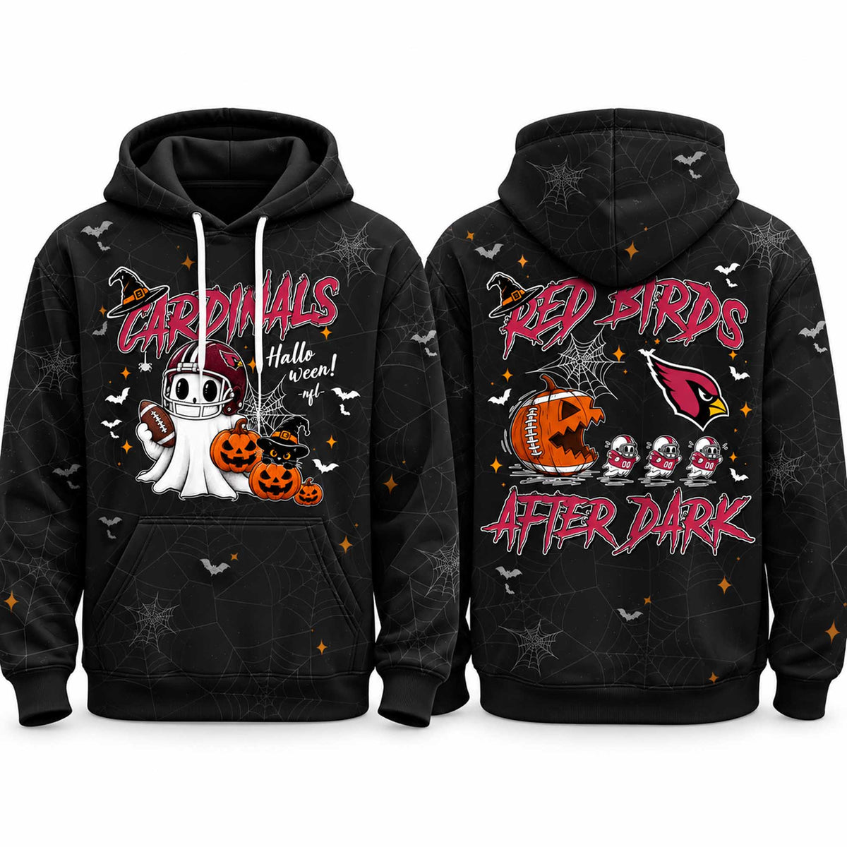 Arizona Cardinals Halloween Red Birds After Dark Hoodie Halloween Gifts For Arizona Cardinals Fans - Foxy23shop