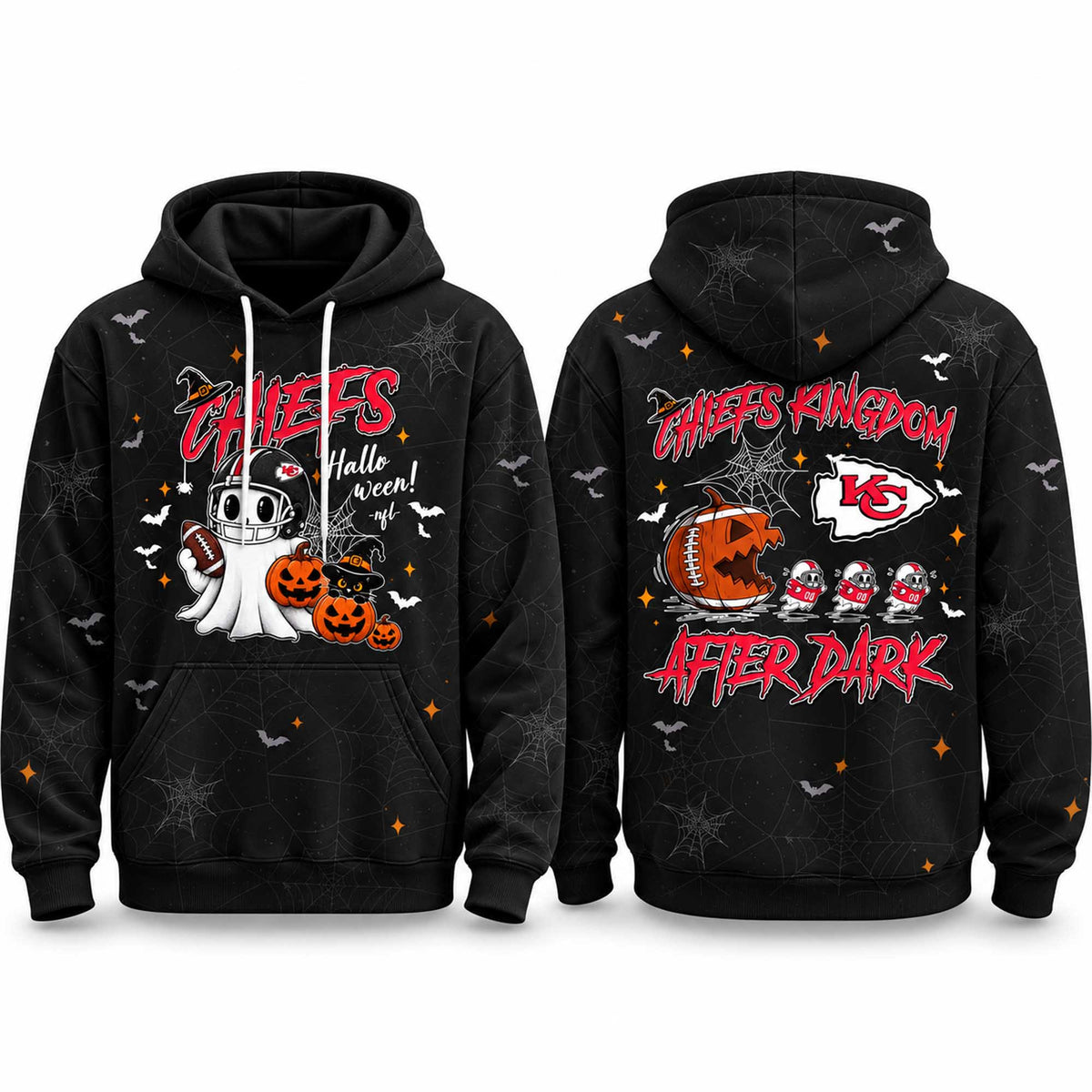 Halloween Kansas City Chief Kingdom After Dark Hoodie Kansas City Chief Halloween Apparel Fan Gifts - Foxy23shop
