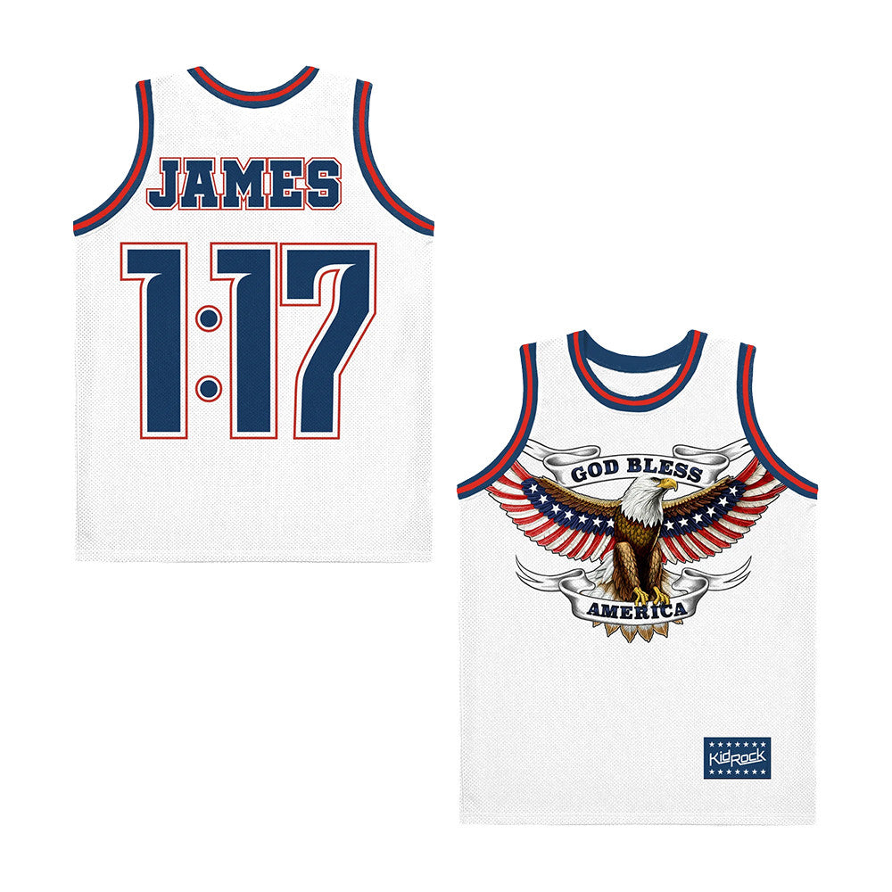 Kid Rock Merch God Bless America Basketball Jersey Best Presents For Country Lovers - Foxy23shop