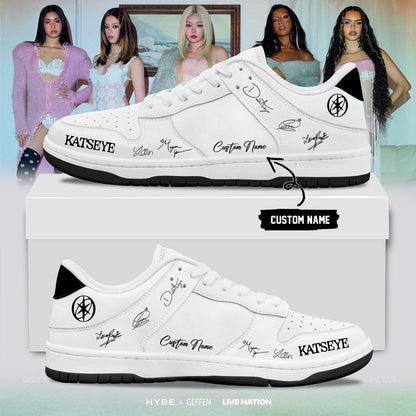 Custom Katseye The Wildworld Tour Signatures Sneakers Custom Katseye Fan Merch Gifts For Sisters - Foxy23shop