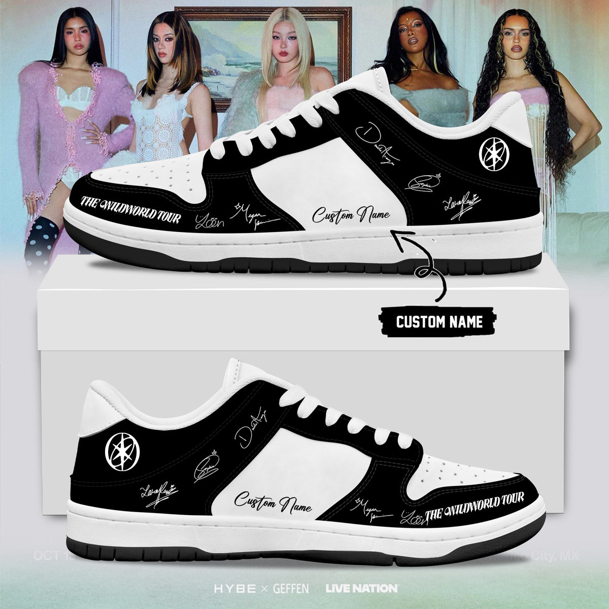 Personalized Katseye Merch Wildworld Tour Signed Sneakers Katseye Shoes Fan Gifts - Foxy23shop
