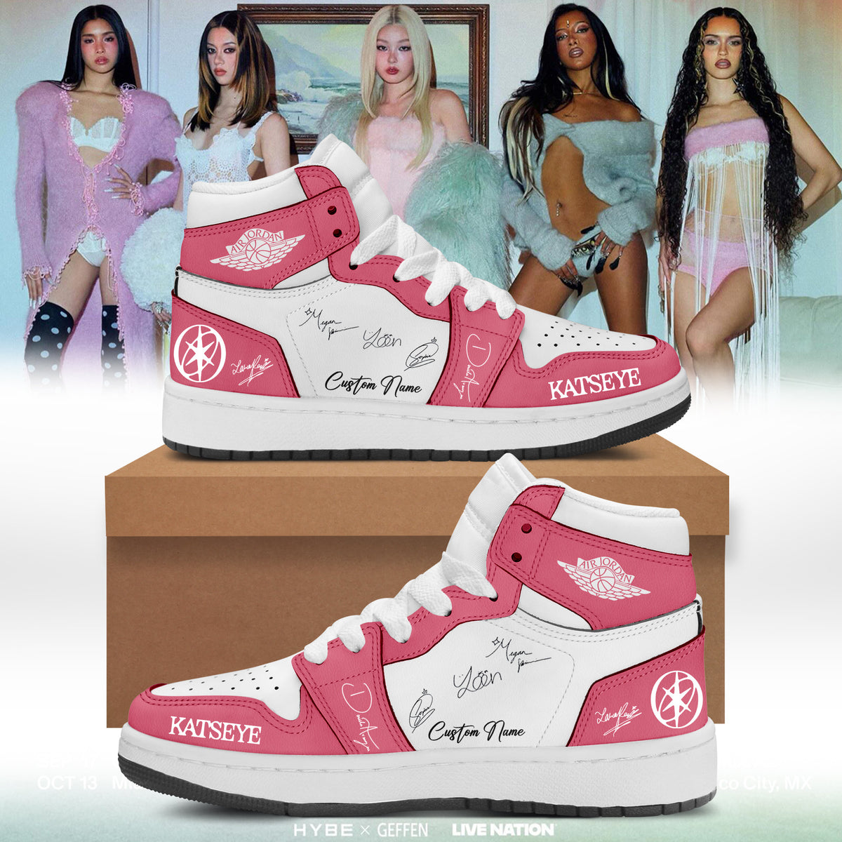 Custom Katseye The Wildworld Tour 2026 Signed Sneakers Katseye Merch Gifts For Bff - Foxy23shop