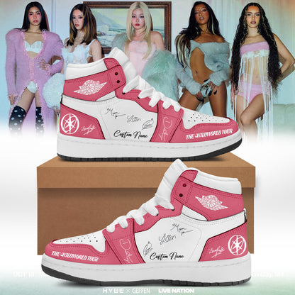 Personalized Katseye Merch The Wildworld Tour Signature Shoes Katseye Sneakers - Foxy23shop