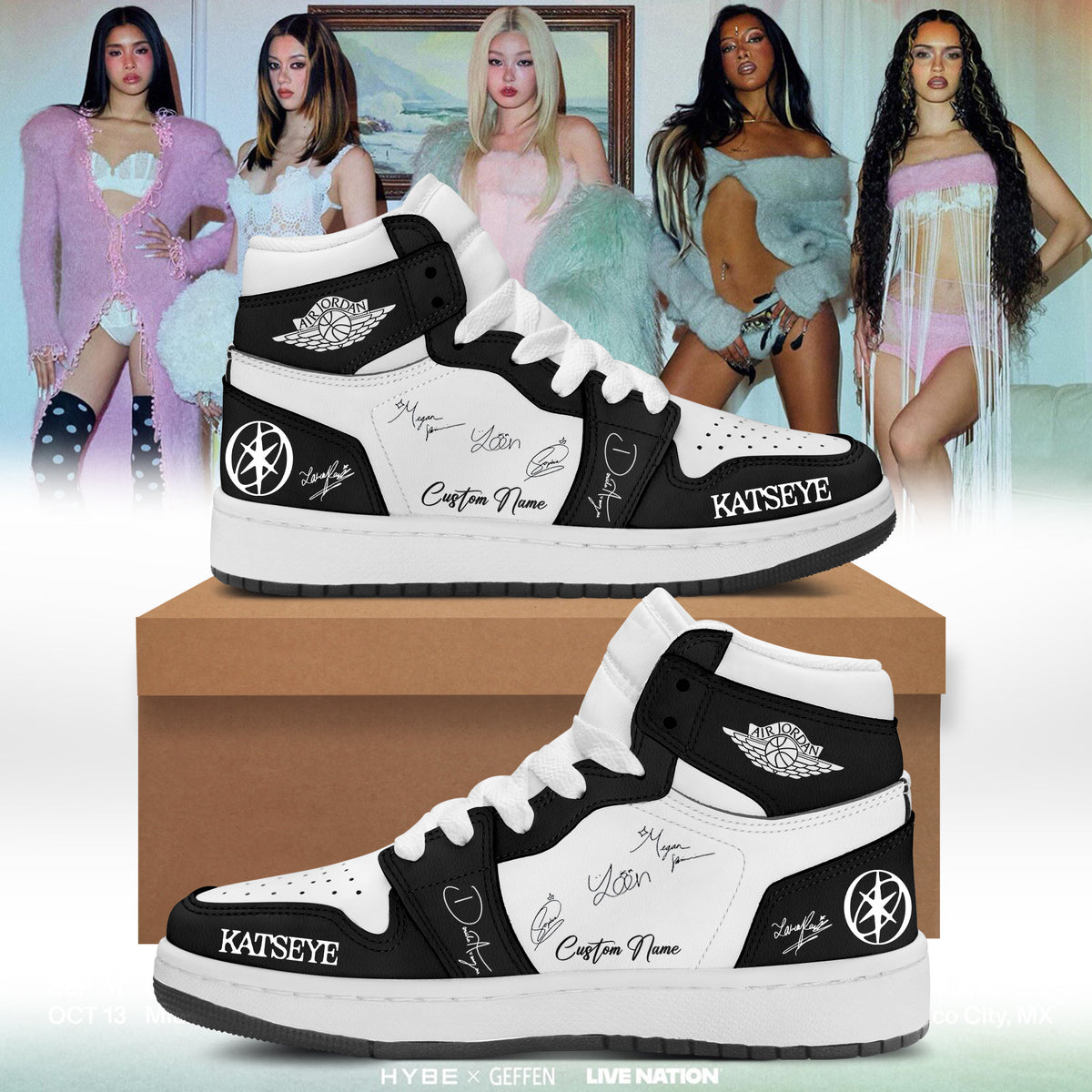 Personalized Katseye Merch The Wildworld Tour Sneakers Katseye Shoes Kpop Lover Present - Foxy23shop