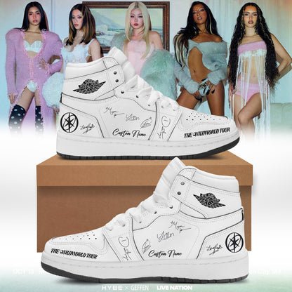 Personalized Katseye The Wildworld Tour Signatures Sneakers Katseye Fan Merch Gift For Bff - Foxy23shop