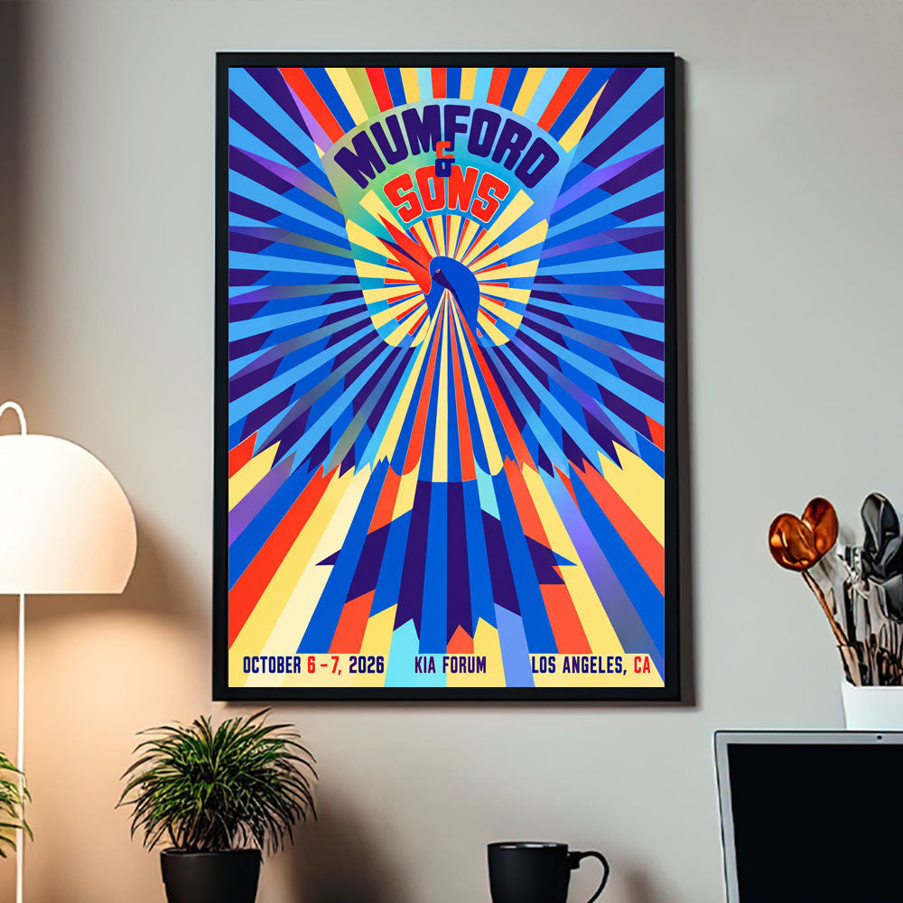 Mumford And Sons Prizefighter Tour Los Angeles CA 2026 Event Poster Mumford And Sons Merch Presents For Music Lovers - Foxy23shop