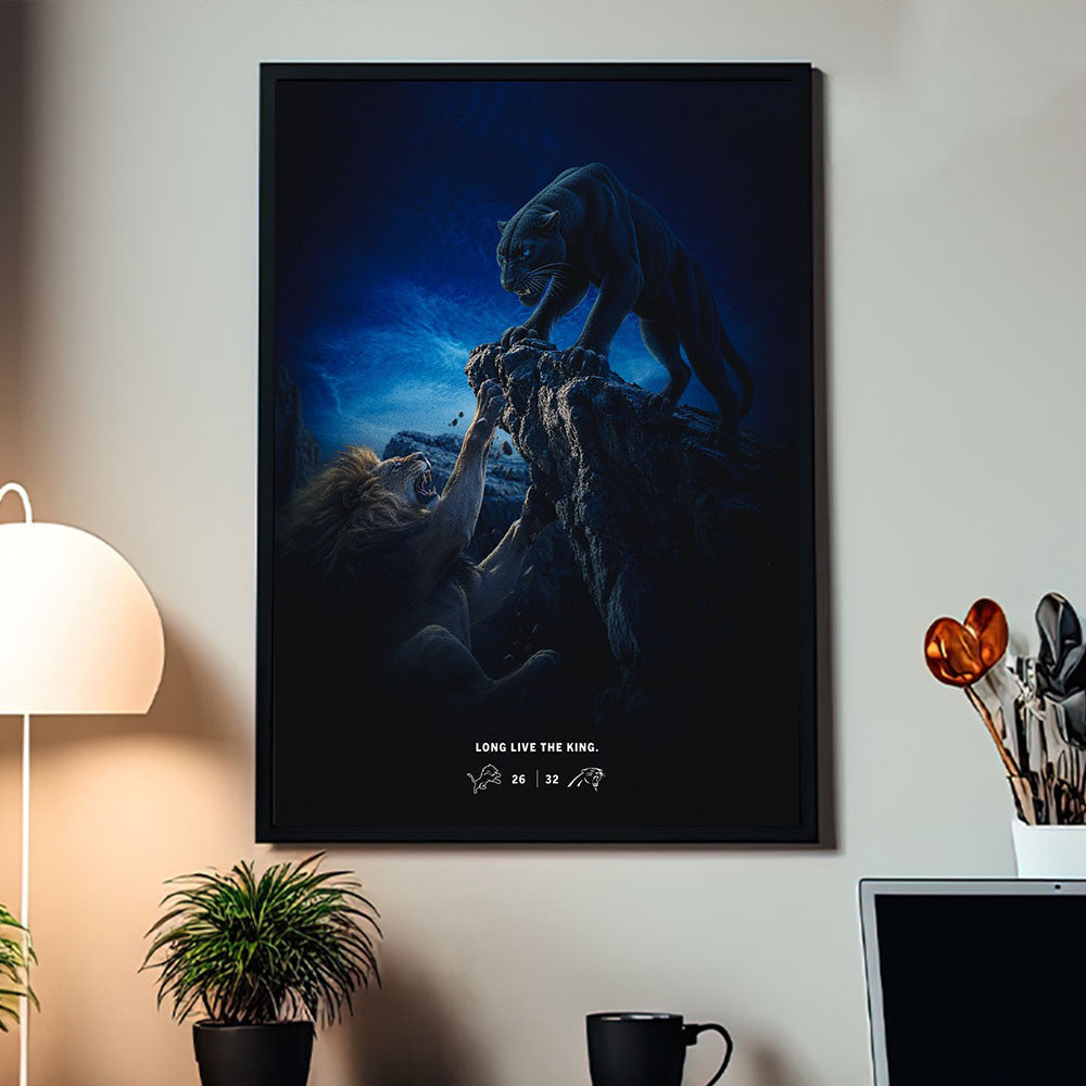 NFC Carolina Panthers VS Detroit Lions Long Live The King Poster Football Fan Poster Gifts For Fans - Foxy23shop