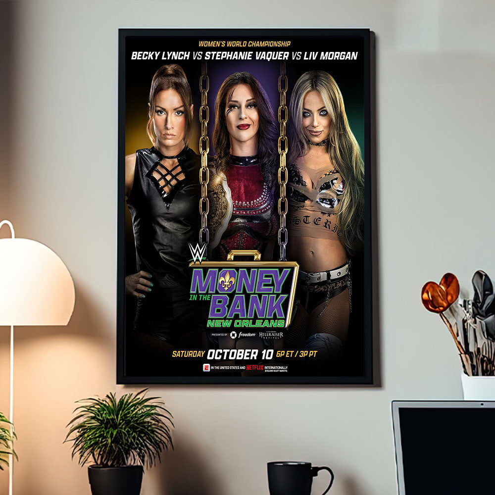 WWE 2026 Money In The Bank Poster WWE Merch Unique Gifts For Fans - Foxy23shop