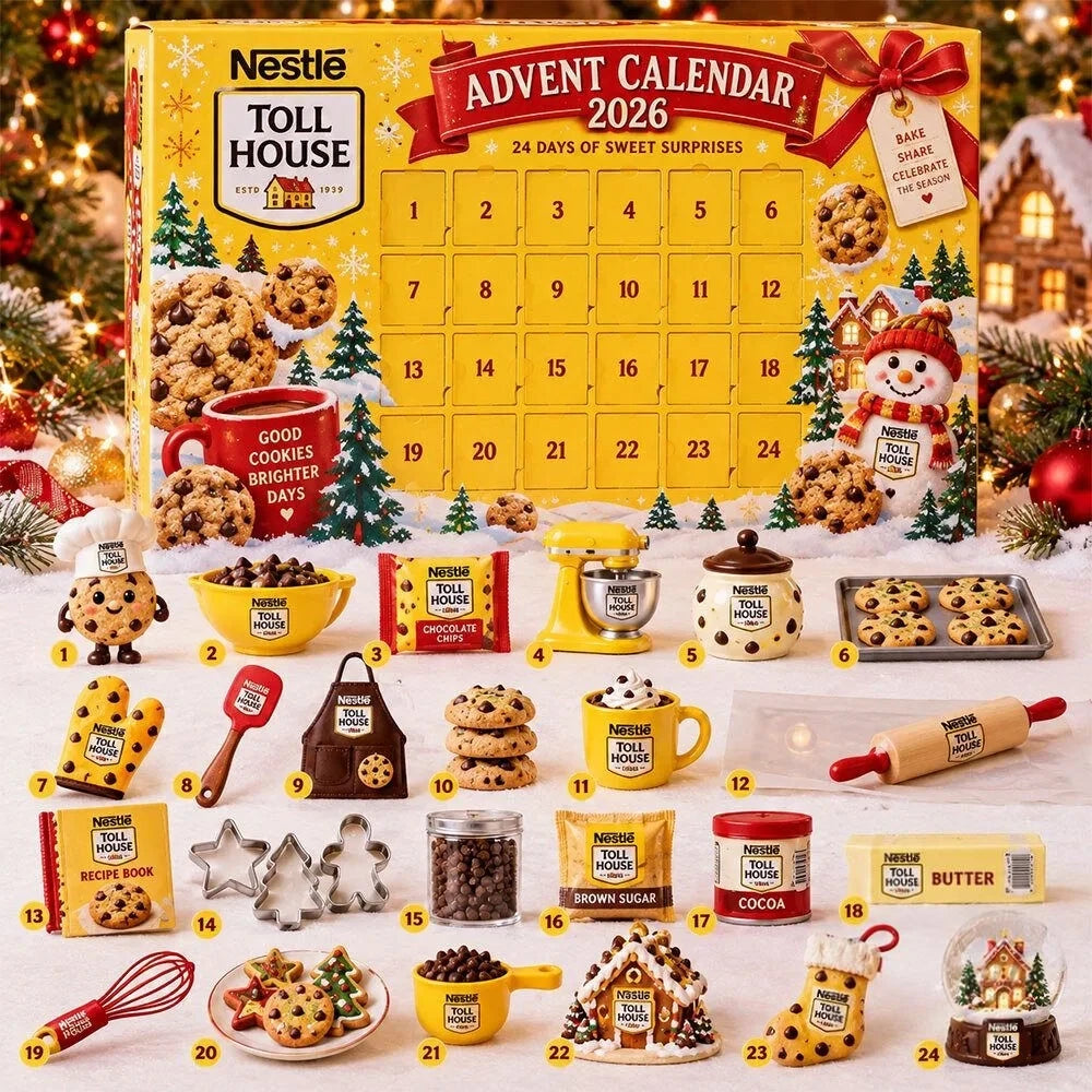 Nestle Toll House 2026 Advent Calendar 24 Days Of Baking Holiday Christmas Countdown Xmas Gifts - Foxy23shop