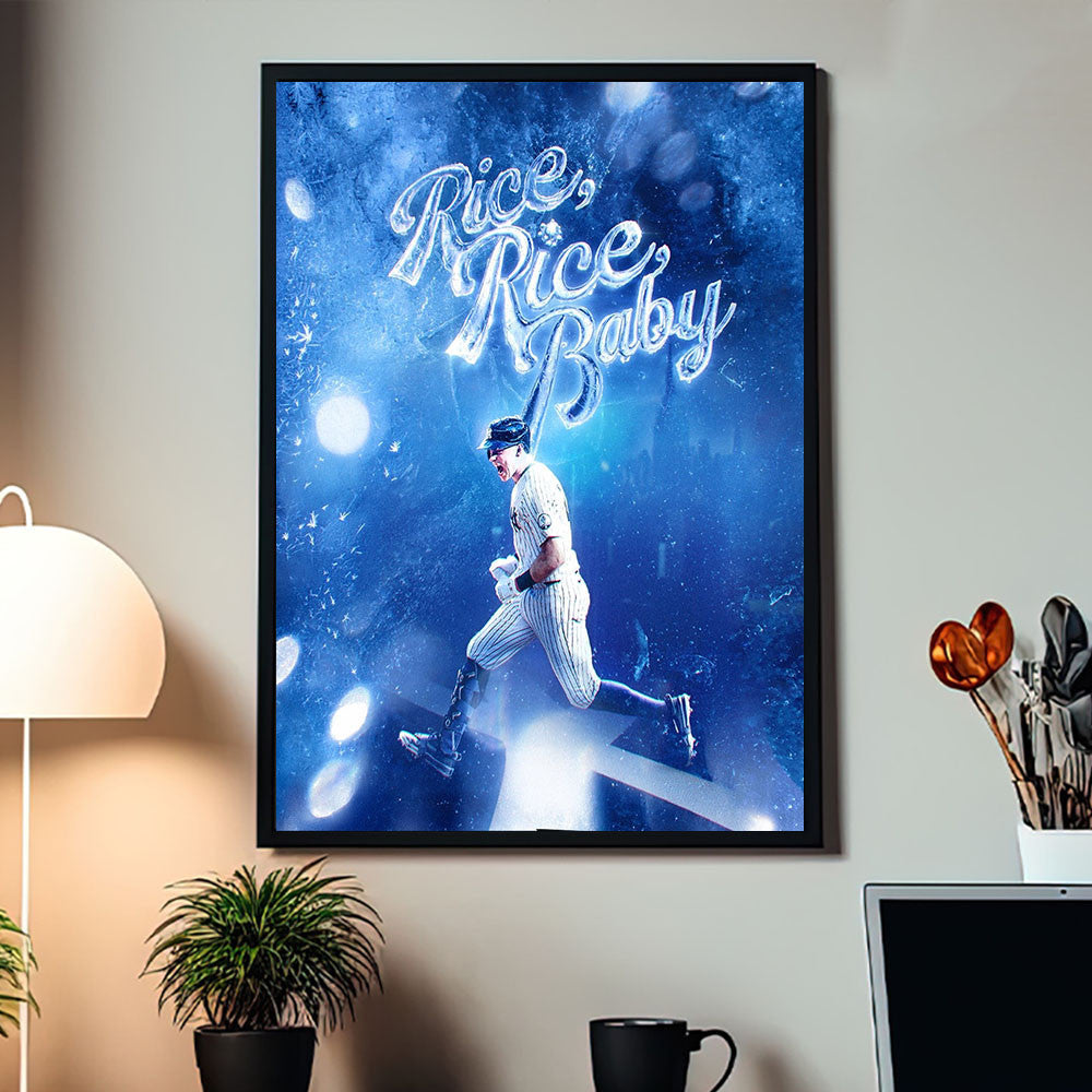 New York Yankees 2026 Ben Rice Game Tying Home Run Poster New York Yankees Merch Fan Gifts - Foxy23shop