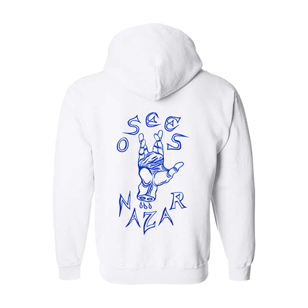 Osees Merch Hand White Hoodie Osees Hooded Sweatshirt Presents For Rock Fans - Foxy23shop