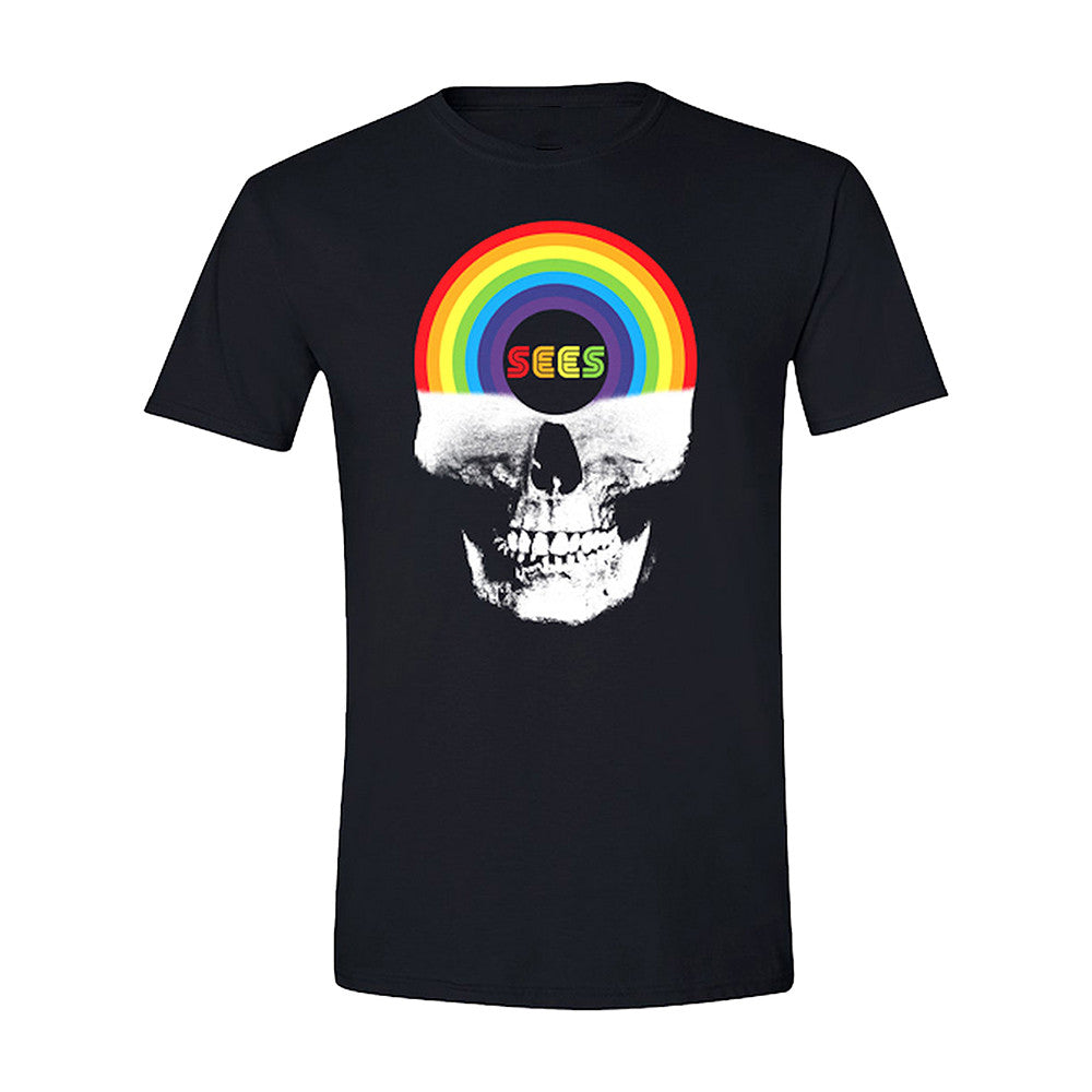Osees Merch Rainbow Skull Black T-Shirt Presents For Osees Lovers - Foxy23shop