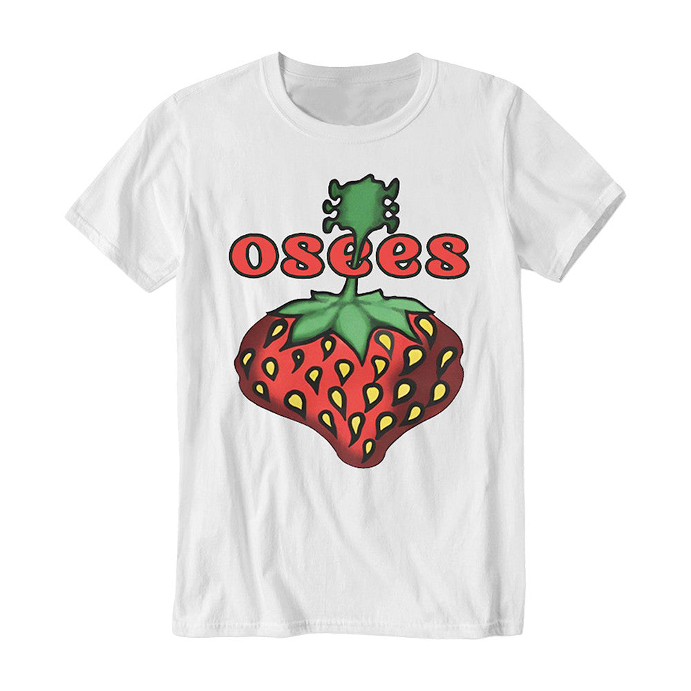 Osees Merch Strawberry White T-Shirt Presents For Osees Fans - Foxy23shop