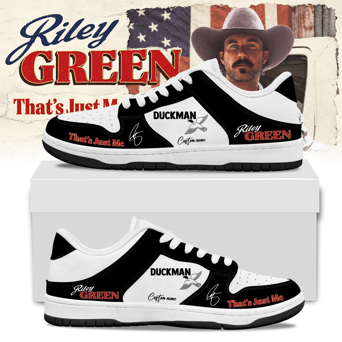 Custom Riley Green Thats Just Me Tour 2027 Signature Shoes Gifts For Country Fans - Foxy23shop