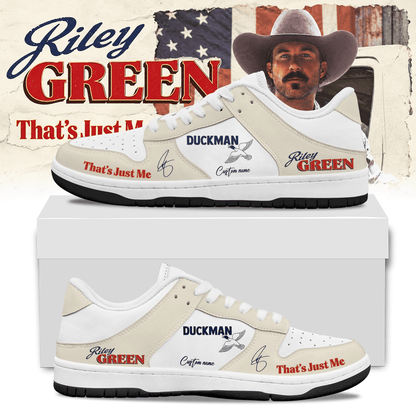 Custom Riley Green Thats Just Me Tour 2027 Sneakers Gifts Ideas For Boyfriend - Foxy23shop