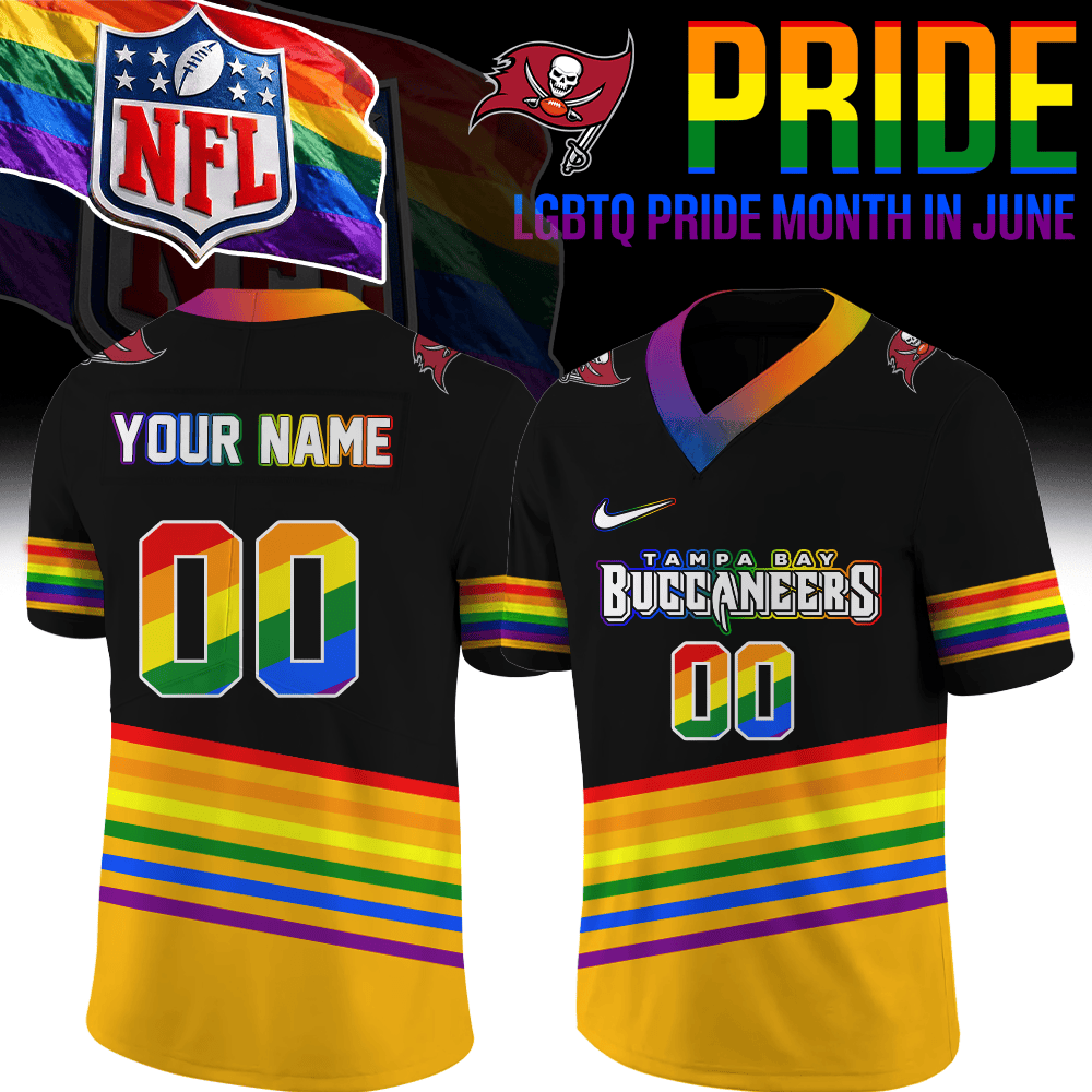 Custom Tampa Bay Buccaneers Merch LGBTQ Pride Month Jersey Gifts Idea For Buccaneers Fans - Foxy23shop
