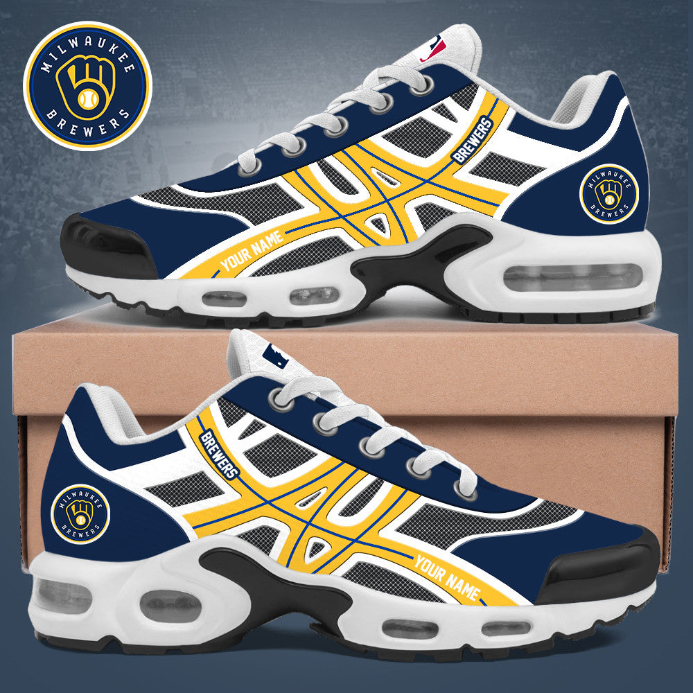 Custom Milwaukee Brewers 2026 Baseball Sneakers Milwaukee Brewers Merch Fan Gear - Foxy23shop