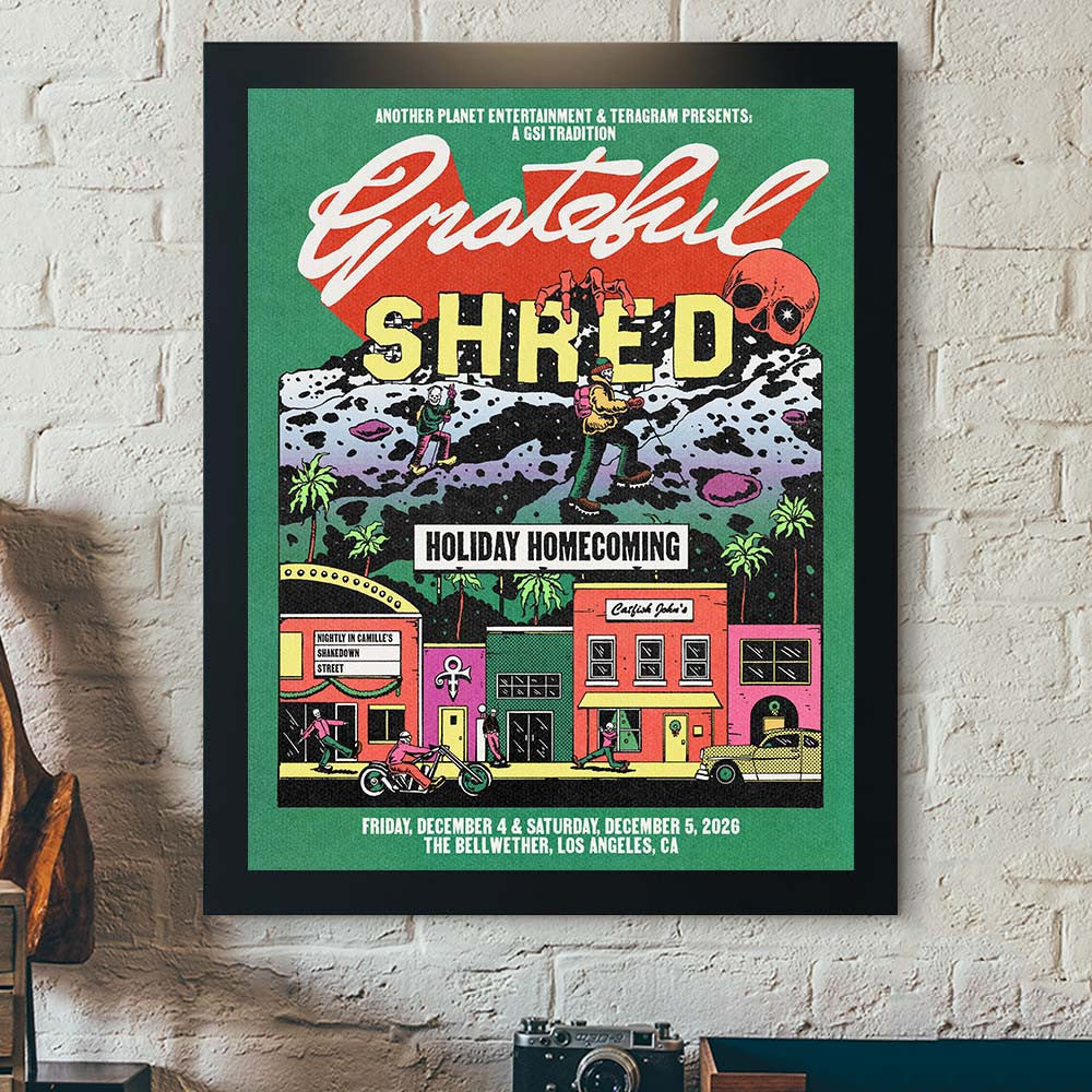 Grateful Shred Holiday Homecoming Los Angeles CA 2026 Shows Poster Bella Poarch Merch Music Lover Presents - Foxy23shop