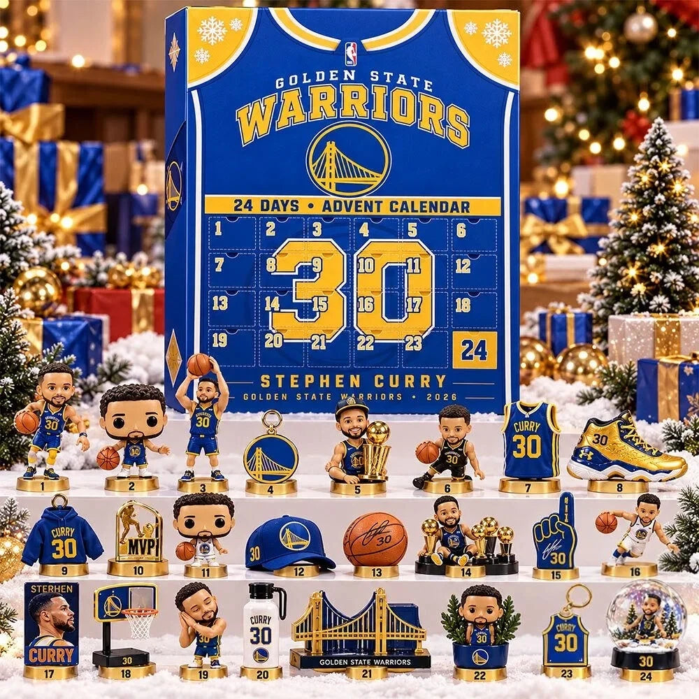 Golden State Warriors Stephen Curry Christmas Advent Calendar 2026 Xmas Countdown Gift For Fans - Foxy23shop