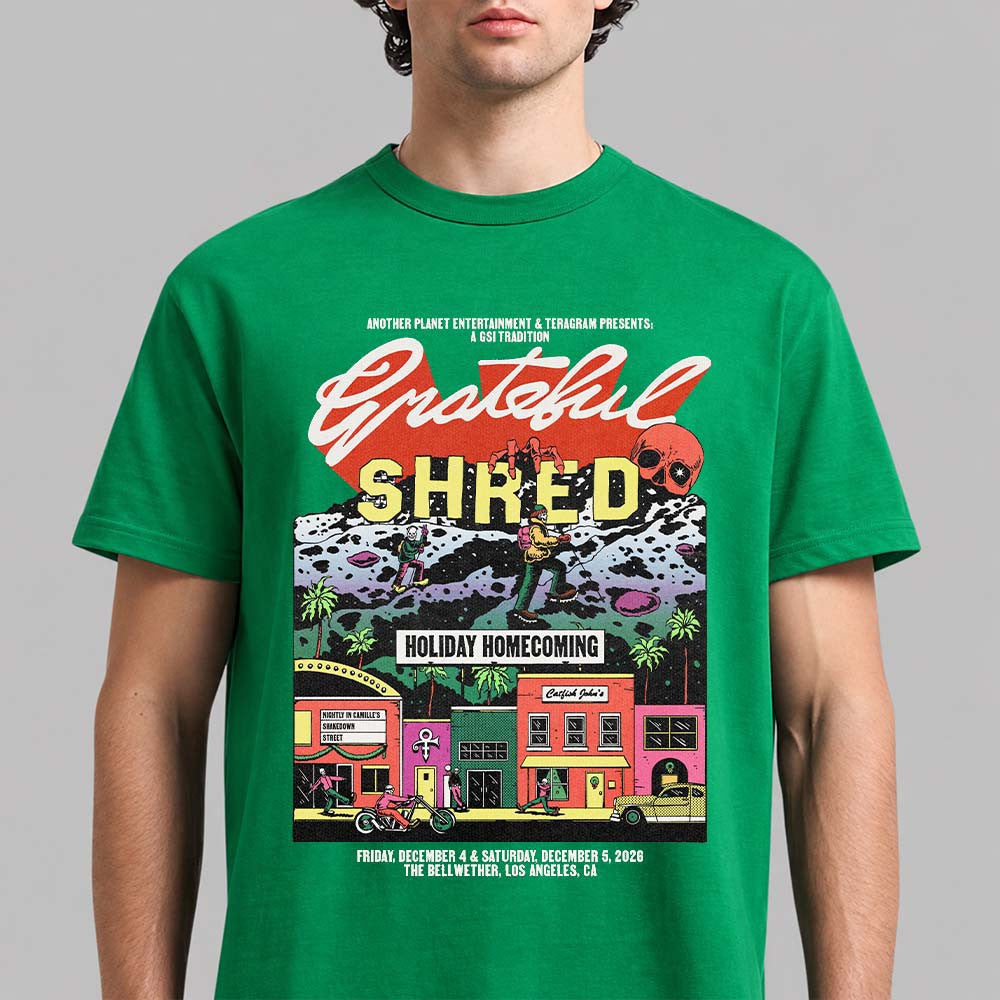 Grateful Shred Holiday Homecoming Los Angeles CA 2026 Shows Poster T-Shirt Grateful Shred Clothing - Foxy23shop