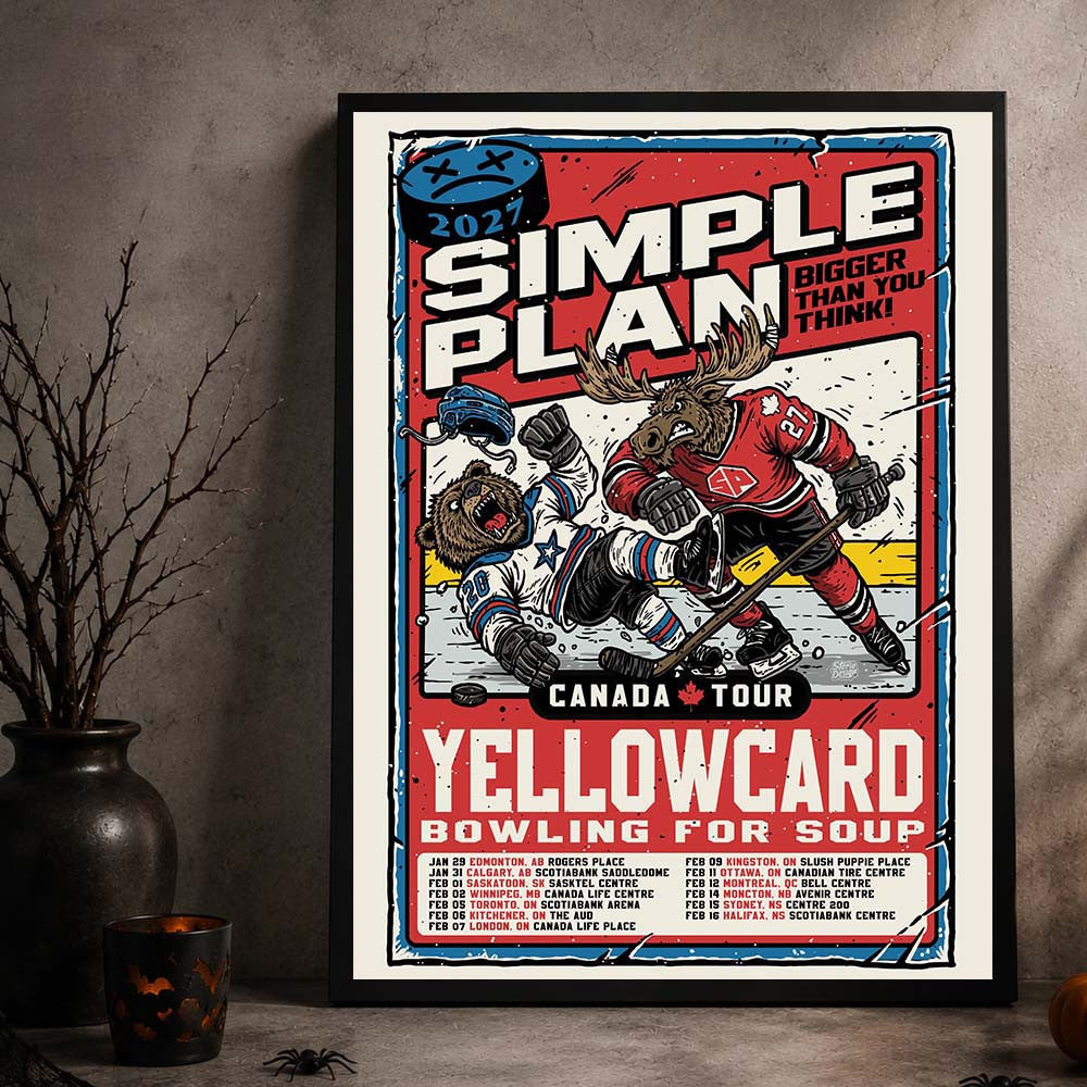 Simple Plan Bigger Than You Think Canada Tour 2027 Tour Dates Poster Simple Plan Merch Rock Lover Gifts - Foxy23shop