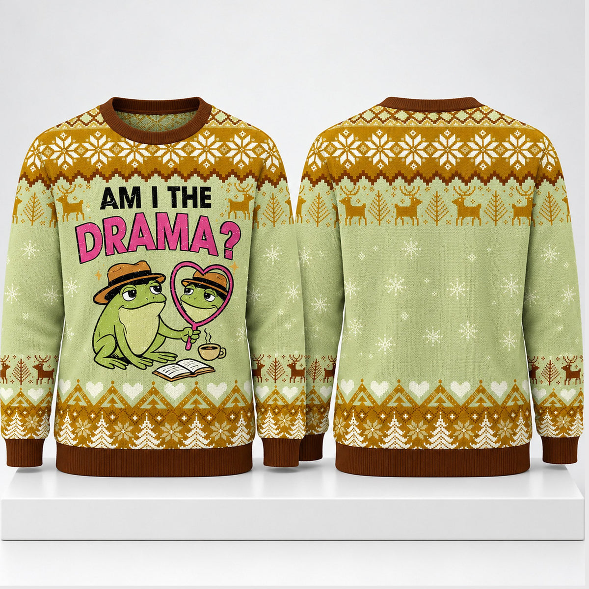 Am I The Drama Christmas 2026 Ugly Sweater Christmas Apparel Xmas Gift Ideas - Foxy23shop