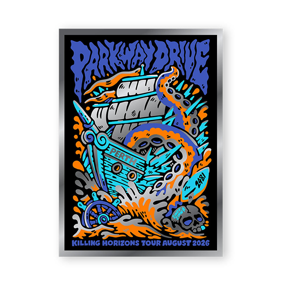Parkway Drive Killing Horizons Tour Perth Foil Poster Parkway Drive Merch Present For Fans - Foxy23shop