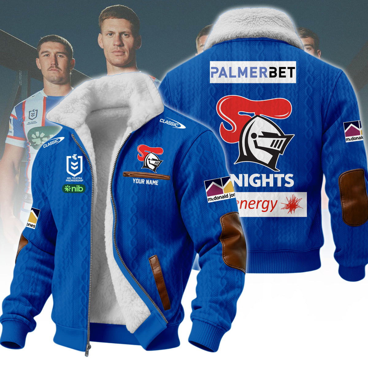 Custom Newcastle Knights Jacket Newcastle Knights Team Clothes Gift For Rugby Lovers - Foxy23shop