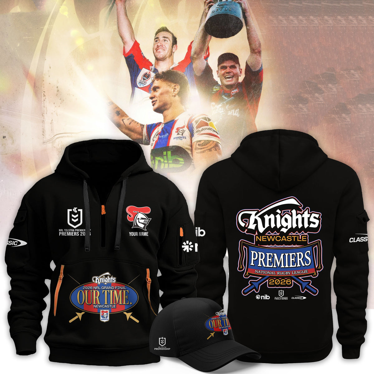 Custom Knights Newcastle Finals 2026 Quarter Zip Hoodie Sports Gift For Best Friends - Foxy23shop