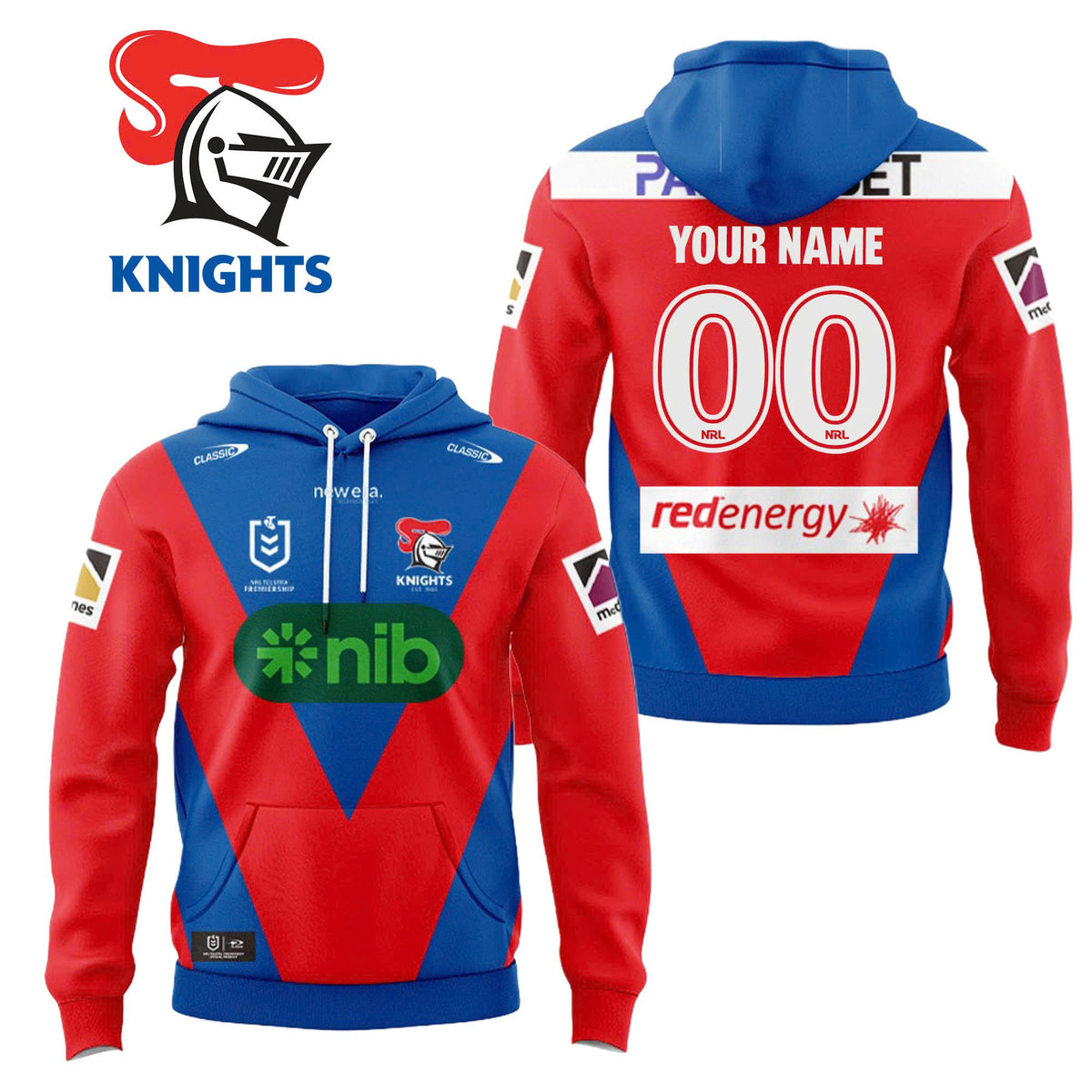 Custom Newcastle Knights Hoodie Newcastle Knights Sports Clothes Gift For Rugby Fans - Foxy23shop